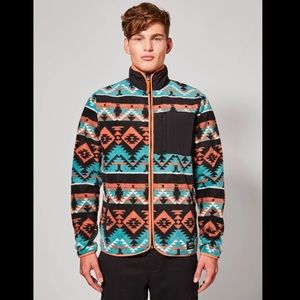 WESC MORITZ BLANKET AOP Neon Orange JACKET M